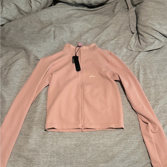 SKIMS Jackets & Blazers - NWT SKIMS NIKE COLLAB Ribbed Seamless Crop Zip Up